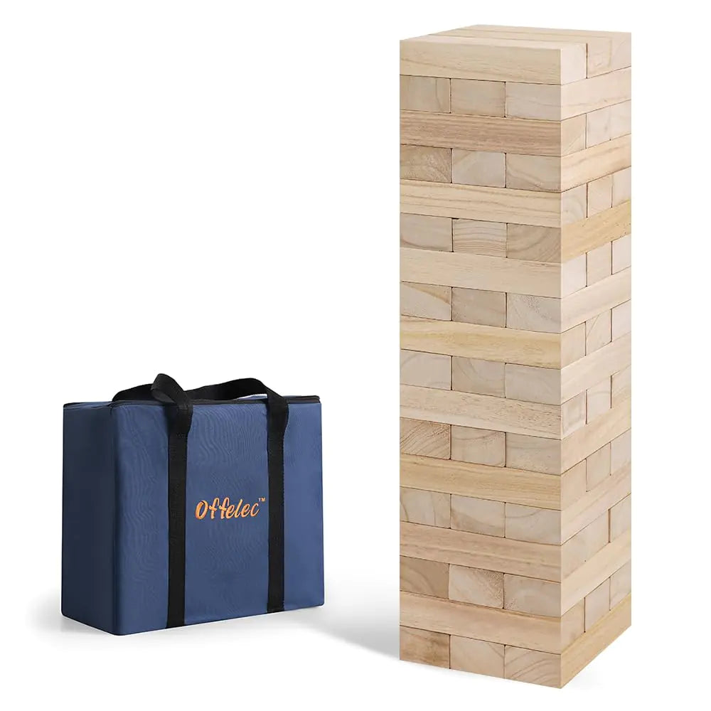 Tumble Tower Game – Giant 54-Block Set (Over 4 Ft Tall, w/ Carry Bag)