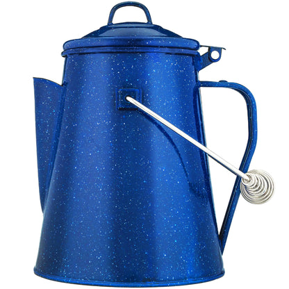 Trailhead Percolator – COLETTI Classic Coffee Pot (12-Cup, Blue Enamel)